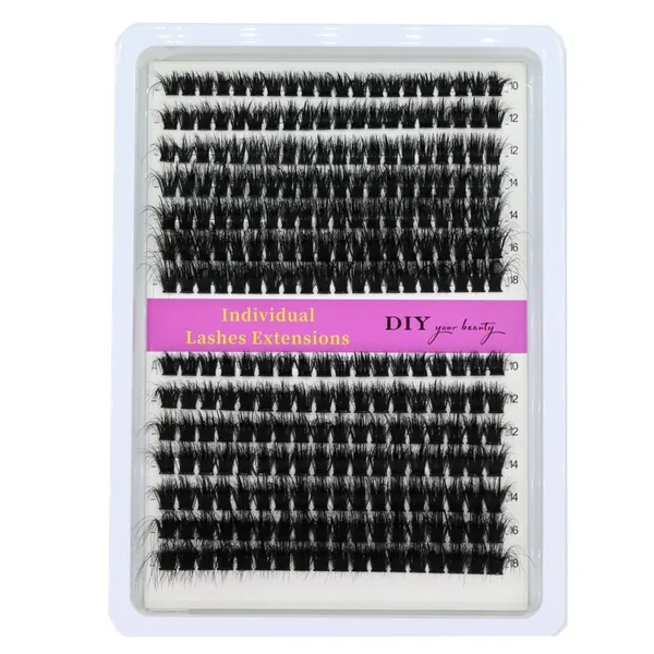 Most Popular 14-Row 3D Soft Cluster Lashes 40D-200D - DIY Segmented